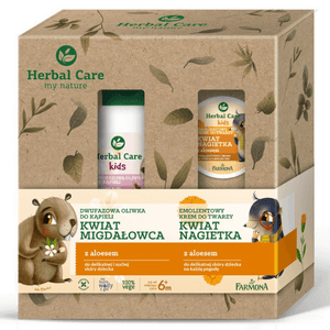 Zestaw Herbal Care KIDS (Dwufazowa oliwka do kąpieli, oleo krem)
